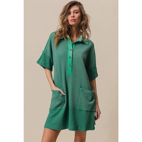 BiBi Dip Dye Mineral Washed Knit Dress - Picture 4 of 9